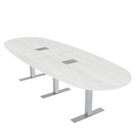 Skutchi Designs 45 in W, 120 in L, 29 in H, Engineered Wood Top, White HAR-BOVL-46X119-T-ELEC-WHCYPRESS